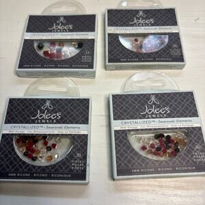 EK Success Jolee's Jewels Swarovski Earth Mix Bicone Bead Lot